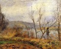 Las orillas del Oise Pontoise, también conocido como hombre pescando 1878 Camille Pissarro